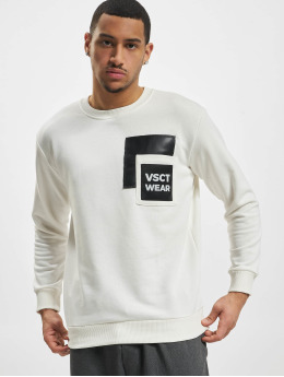 VSCT Clubwear Sweat & Pull Crewneck Logo Patch blanc