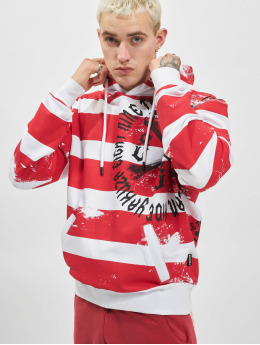 Yakuza Bluzy z kapturem Scary Stripes bialy