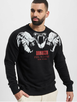 Yakuza Swetry Snake Raglan czarny