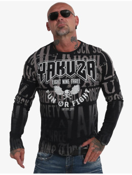 Yakuza T-Shirt manches longues Fun Or Fight  noir