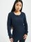 Urban Classics Pullover Ladies Long Wideneck blau