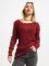 Urban Classics Pullover Ladies Long Wideneck rot