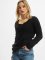 Urban Classics Pullover Ladies Long Wideneck schwarz