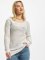 Urban Classics Pullover Ladies Long Wideneck weiß