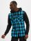 Urban Classics Shirt Hooded Checked Flanell turquoise