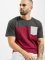 Urban Classics T-Shirt 3-Tone Pocket rouge