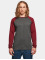 Build Your Brand Långärmat Contrast Raglan grå