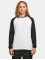Build Your Brand Långärmat Contrast Raglan vit