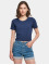 Build Your Brand t-shirt Cropped blauw