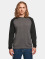 Build Your Brand T-Shirt manches longues Contrast Raglan gris