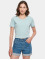 Build Your Brand Trika Cropped modrý