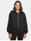 Build Your Brand Zip Hoodie Short Oversized svart