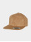 Flexfit Snapback Caps Suede Leather hnědožlutý