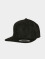 Flexfit Snapback Caps Suede Leather čern