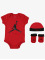 Jordan Body Jumpman Hat/Bodysuit/Bootie 3 Pieces czerwony