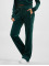 Juicy Couture Spodnie do joggingu Velour Track Pants With Diamante Branding zielony