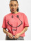 Karl Kani Camiseta Small Signature Smiley Cropped fucsia