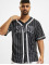 Karl Kani overhemd Serif Pinstripe Baseball zwart