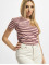 Karl Kani T-shirt Small Signature Stripe rosa chiaro