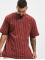 Karl Kani T-shirts Small Signature Logo Pinstripe rød
