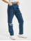 Missguided Straight Fit Jeans Petite Thigh Knee Slit blau