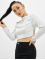 Missguided T-Shirt manches longues Open Back Crop blanc