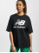New Balance T-shirt Essentials Stacked Logo nero