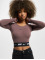 Nike T-Shirt manches longues W Nsw Crop Tape brun