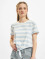 Only T-Shirt May Cropped Knot Stripe blau