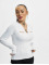 Only T-Shirt manches longues Perla Peek A Boo blanc