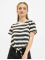 Only T-Shirt Cropped Knot Stripe noir