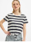 Only T-shirts May Cropped Knot Stripe blå