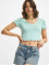 Only Top Kika V Neck Crop türkis