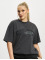 The Couture Club T-Shirty Embroidered Overlayed Oversize czarny