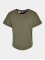 Urban Classics Camiseta Boys Long Shaped Turnup oliva