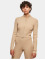 Urban Classics Cardigan Ladies Cropped Rib Knit Zip beige