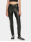 Urban Classics Chino Ladies Mid Waist Synthetic Leather schwarz