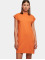 Urban Classics Dress Ladies Turtle Extended Shoulder Dress  orange
