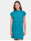 Urban Classics Dress Ladies Turtle Extended Shoulder turquoise