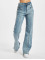 Urban Classics High Waisted Jeans Ladies Straight Slim Denim High Waist blauw