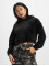 Urban Classics Hoodie Ladies Cropped Velvet Oversized black