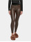 Urban Classics Leggings/Treggings Ladies Faux Leather High Waist brun