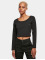 Urban Classics Longsleeve Ladies Organic Cropped black