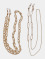 Urban Classics More Multifunctional Chain With Pearls 2-Pack gold colored