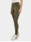 Urban Classics Pantalon chino Ladies Washed Faux Leather olive