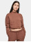Urban Classics Pullover Ladies Cropped Oversized High Neck brown