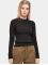 Urban Classics Pullover Ladies Rib Knit Turtelneck schwarz