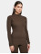 Urban Classics Puserot Ladies Rib Knit Turtelneck ruskea