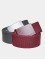 Urban Classics riem Colored Buckle Canvas 2-Pack rood