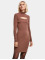 Urban Classics Robe Ladies Stretch Jersey Cut-Out Turtleneck brun